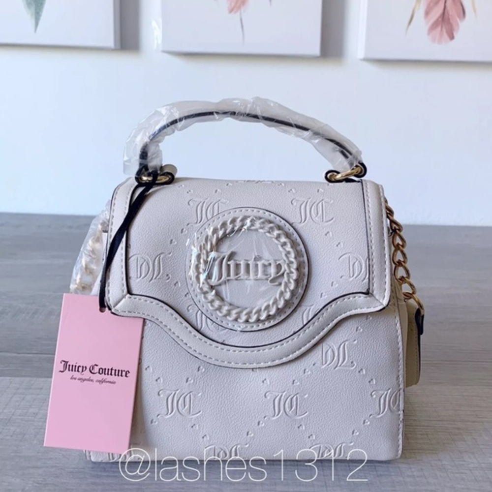 JUICY COUTURE Bag Stay in Circle Mini Crossbody - Cream